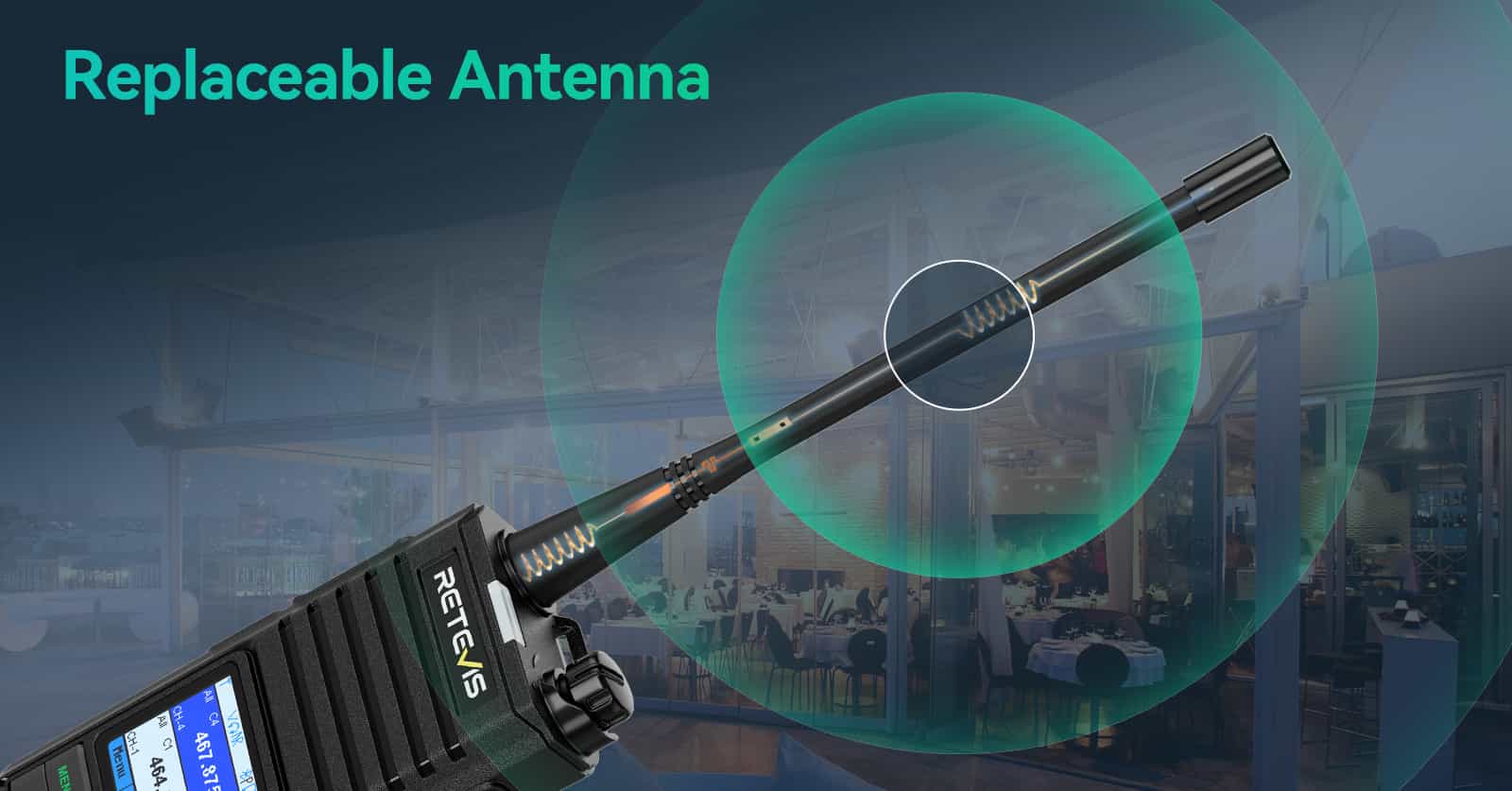 RB58 bluetooth walkie talkie- replaceable antenna RB58 bluetooth walkie talkie- replaceable antenna