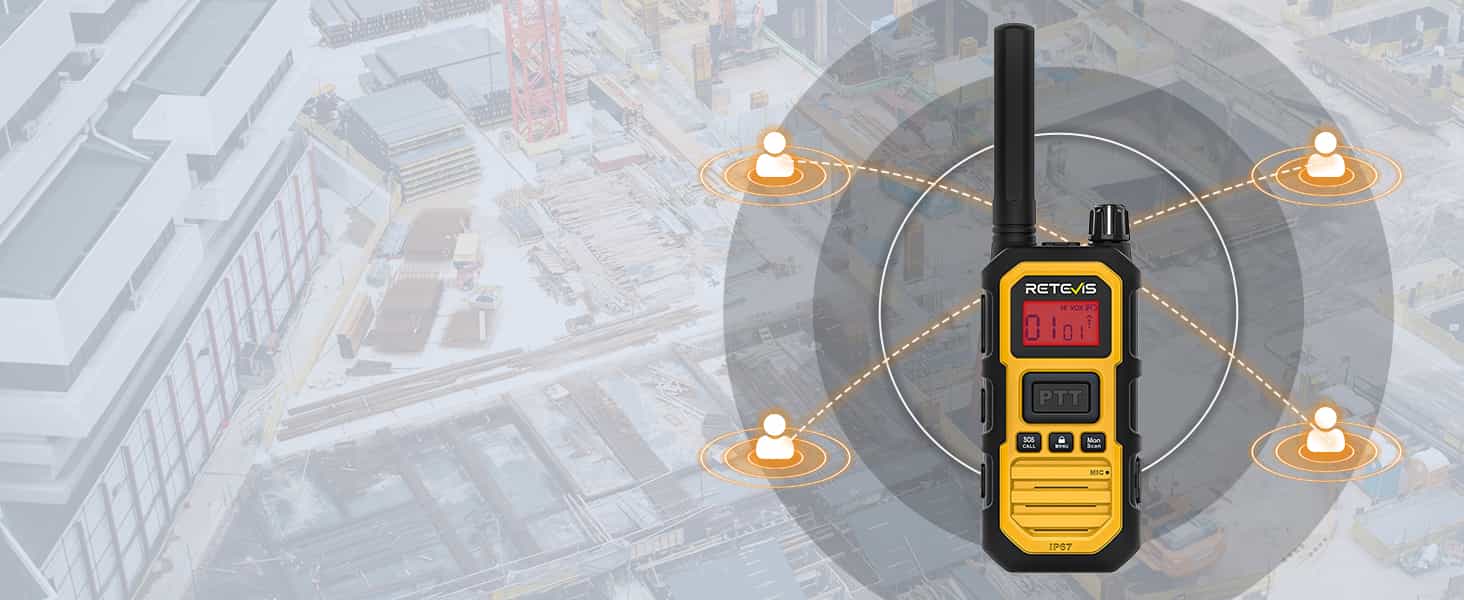 Retevis RB648P one-key group call across a 50 radio crew