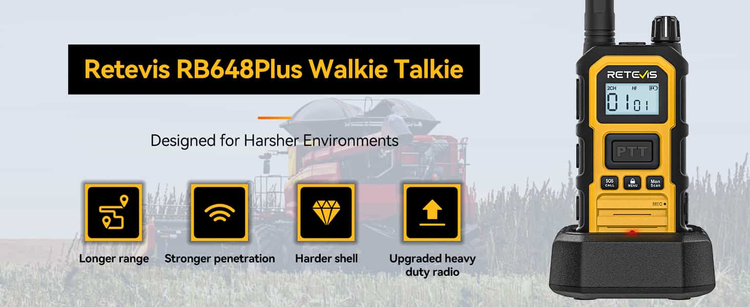 RB648Plus 5w uhf rugged two way radio