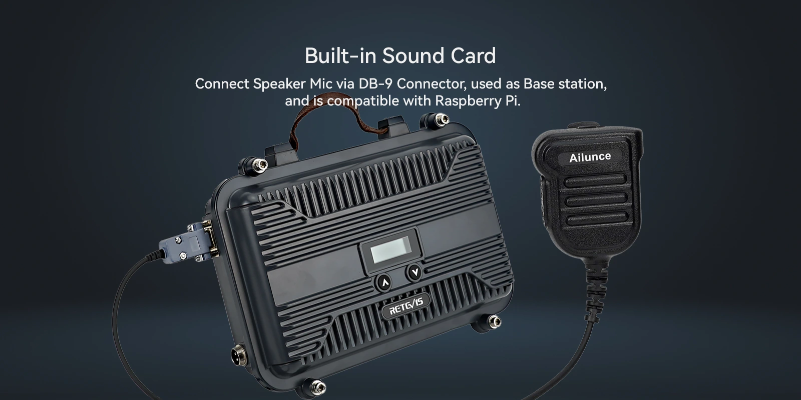 Retevis RT97S built-in sound card for direct speaker mic connection