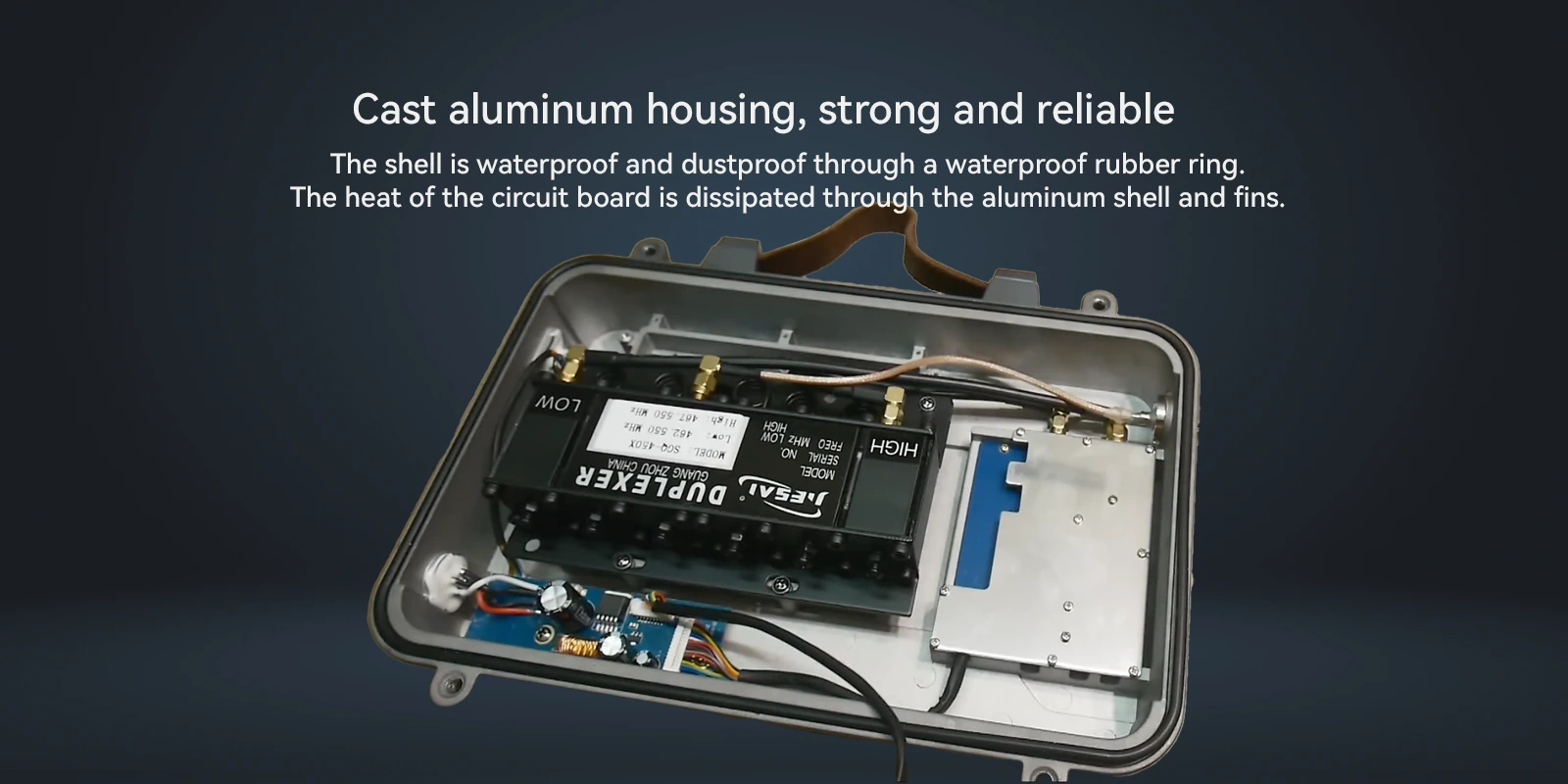 Retevis RT97S cast aluminum housing, strong and reliable for outdoor use