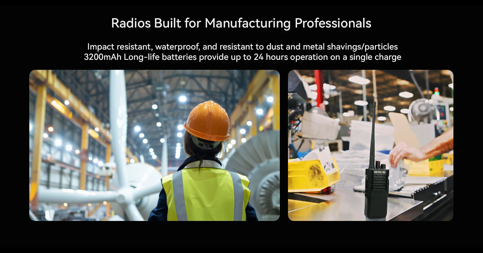 Retevis RT29 VHF rugged design for manufacturing