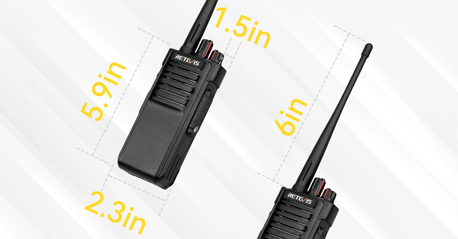 Retevis RT29 VHF size