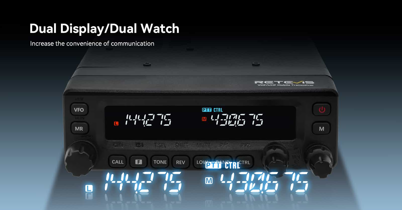 retevis-ma1-Dual Display/Dual Watch