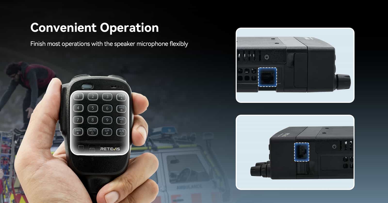 RETEVIS-MA1-Convenient Operation