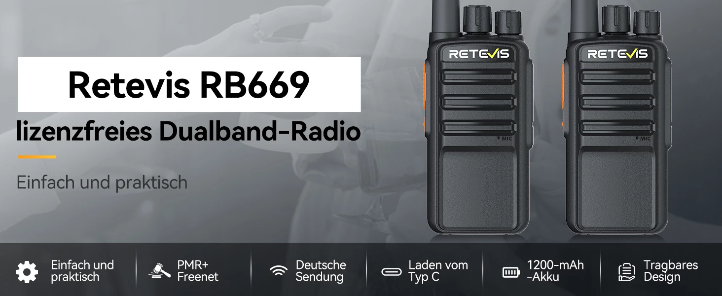 retevis rb669 germany pmr446 freenet two way radio with speaker mic 2 pack