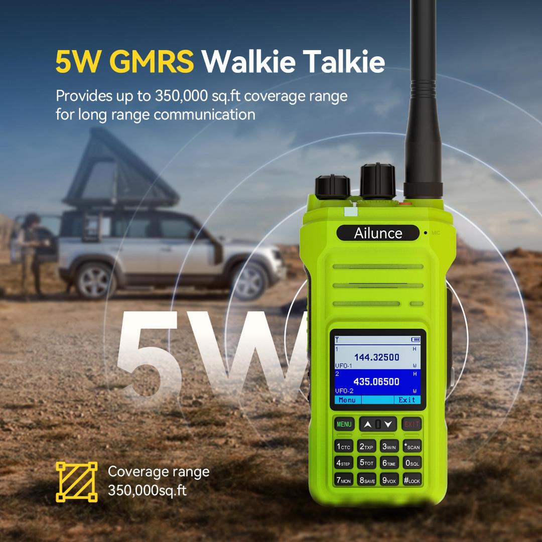 Ailunce HA1G GMRS Radio (Green) Ailunce HA1G GMRS Radio (Green)