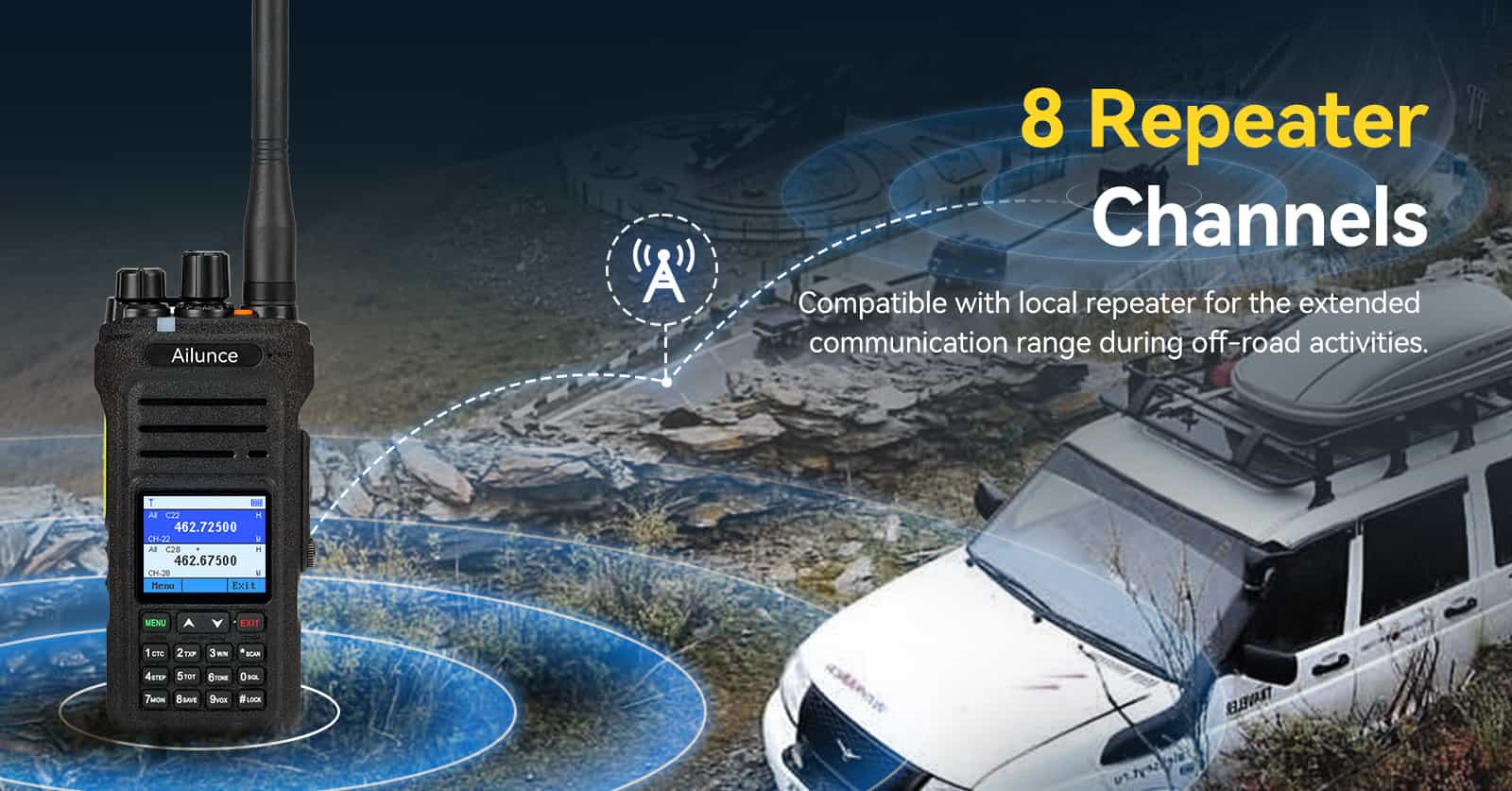 Retevis-HA1G-IP67-waterproof-250-channels-GMRS-ham-radio