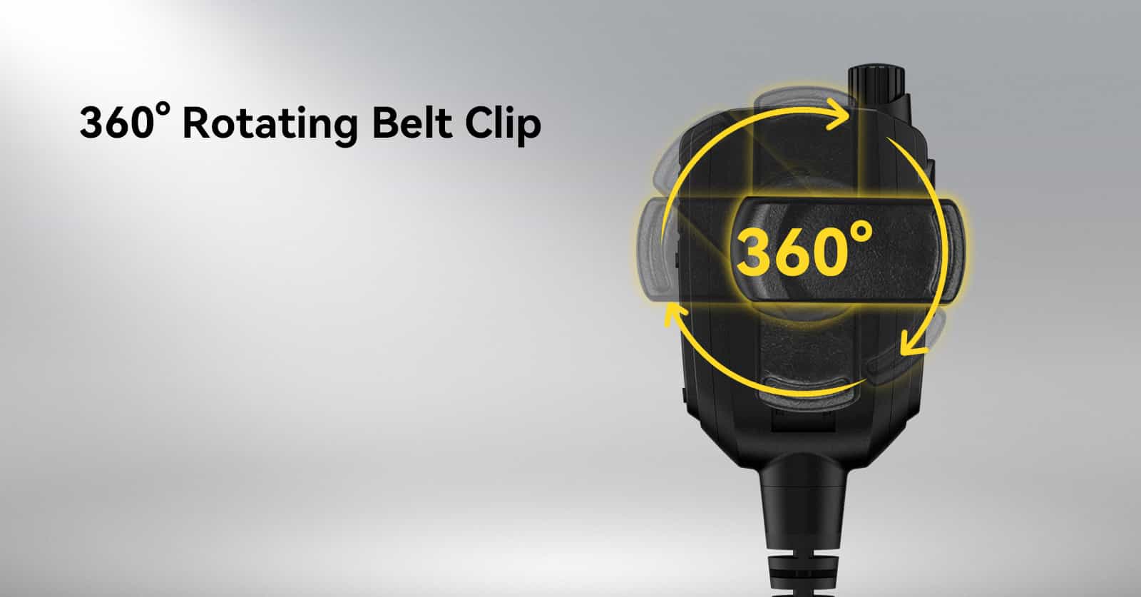360&deg; Rotating Belt Clip-Enjoy unparalleled convenience with a 360&deg; rotating clip.