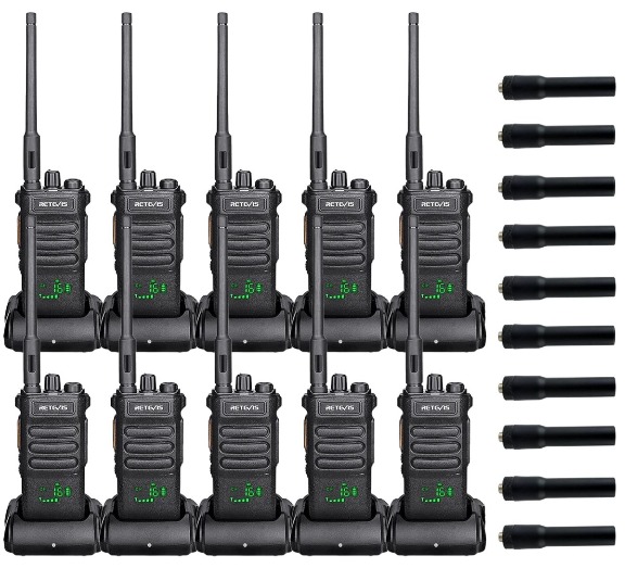 Retevis RT86 portable handheld radio with short antenna kit