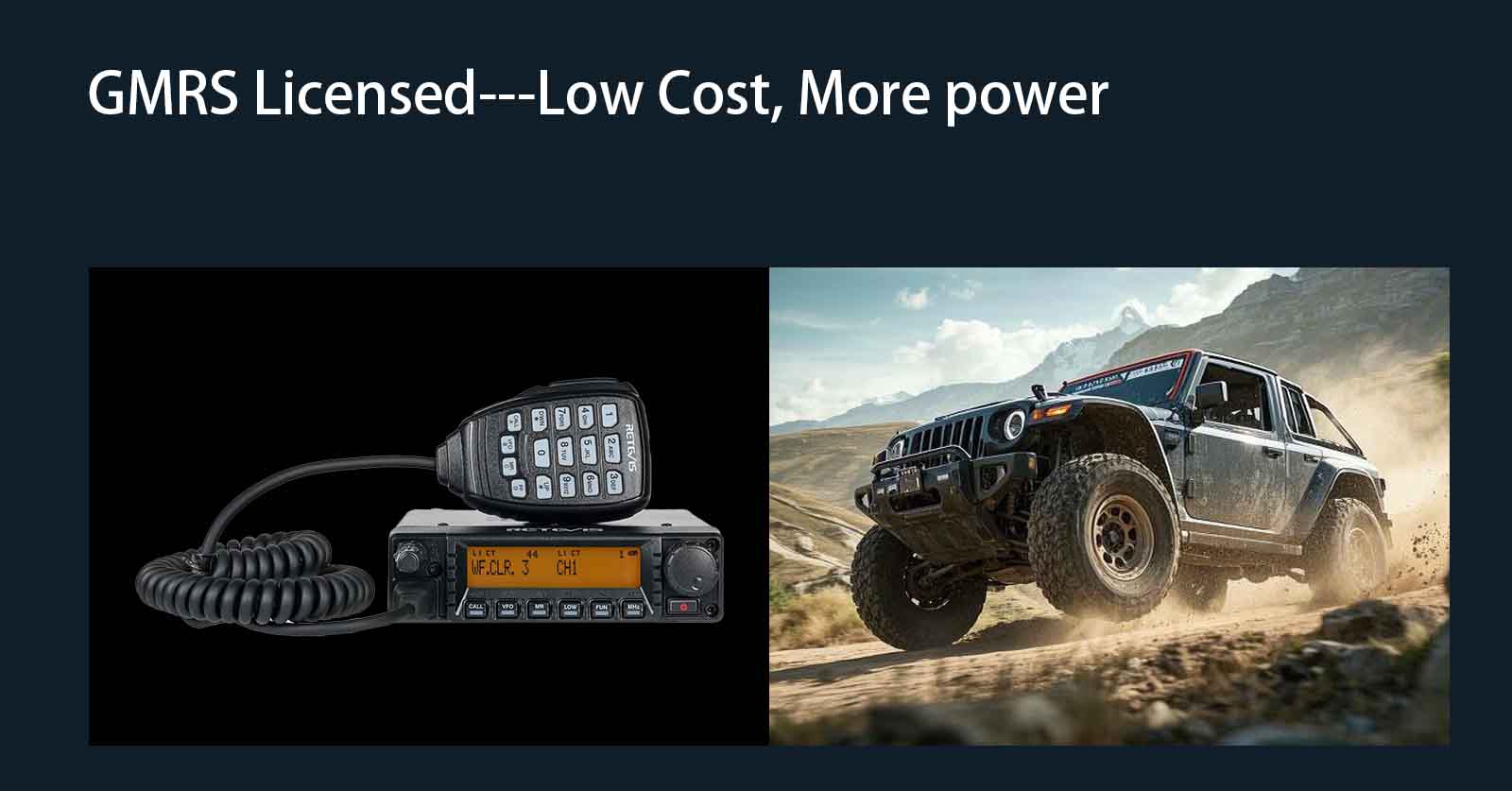 GMRS License Mobile Radio-Low Cost but offers long-range
