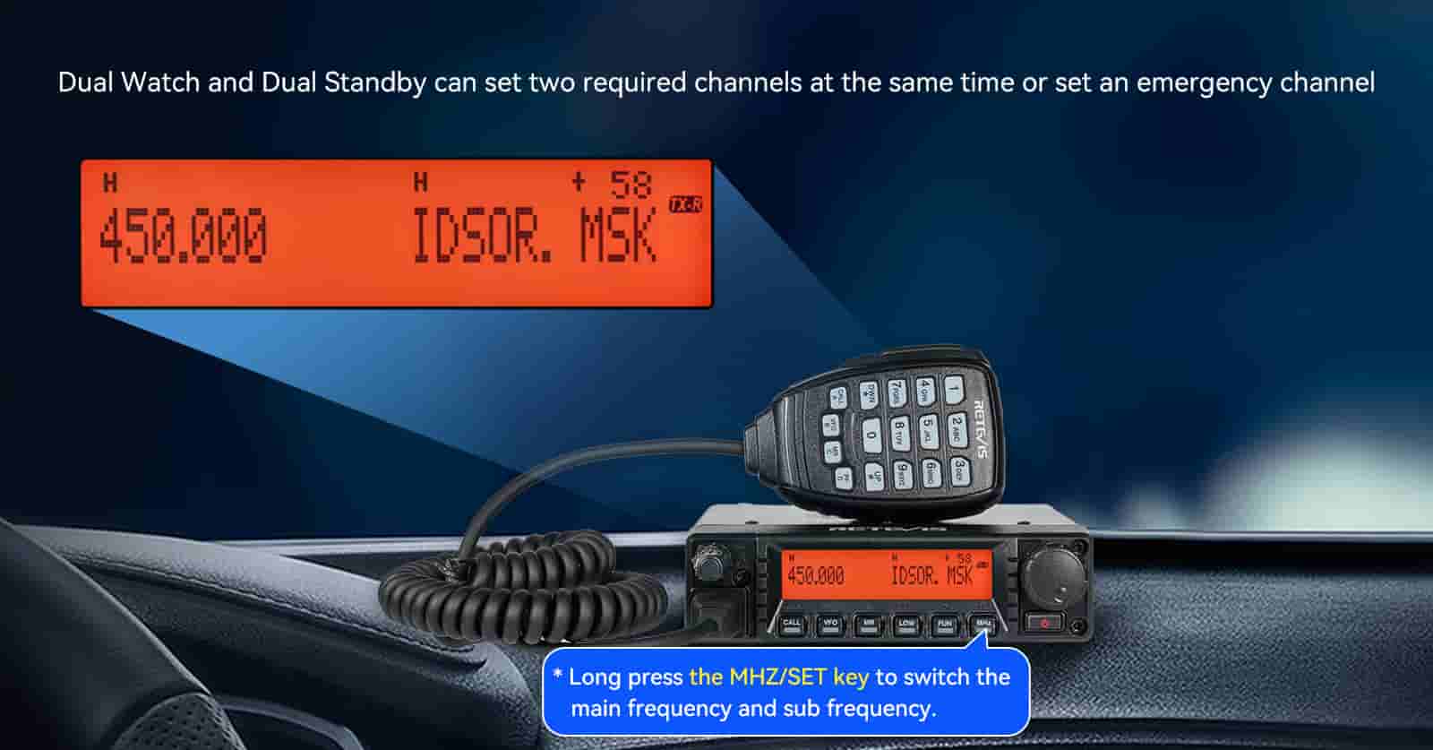 Retevis RA87 dual standby dual watch