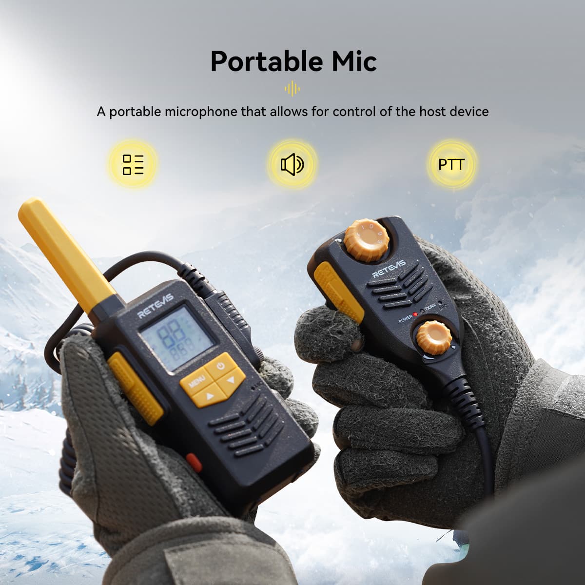 EZTalk 2S Two way radio with portable mic