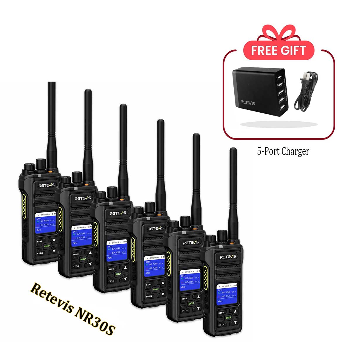 Retevis NR30S 6-pack walkie-talkie Retevis NR30S 6-pack walkie-talkie