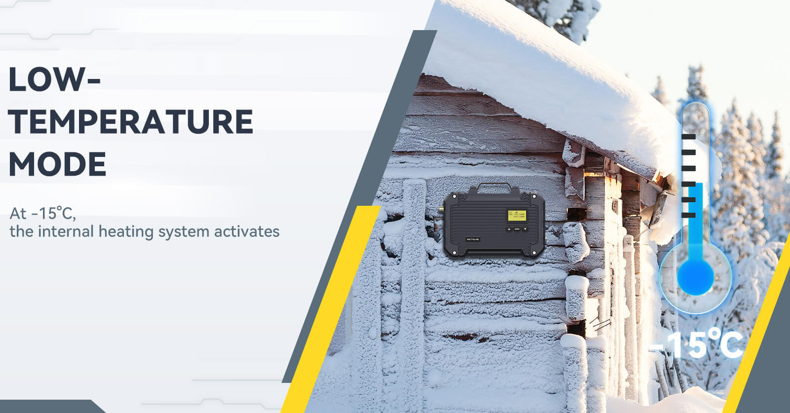 Retevis RT97L portable GMRS repeater installed with mounting clips and screws