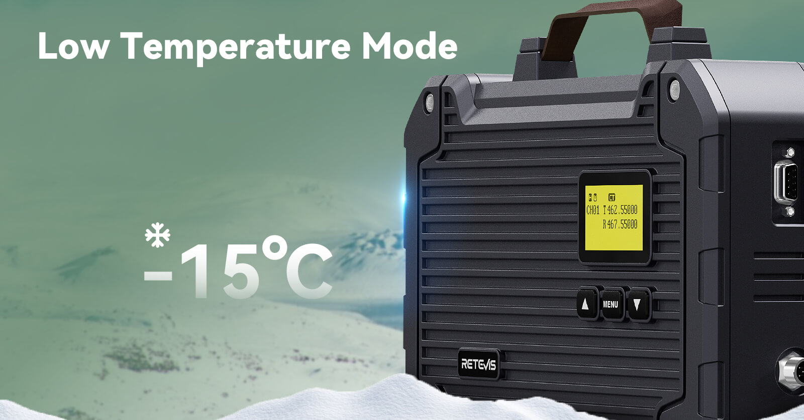 Retevis RT97LD 25W Repeater Low Temperature Mode at Minus 15 Degrees Celsius