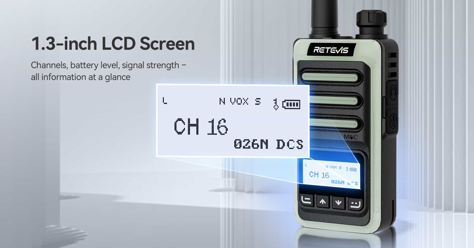 RB666S-License-Free-Walkie-Talkie with-LCD-Screen