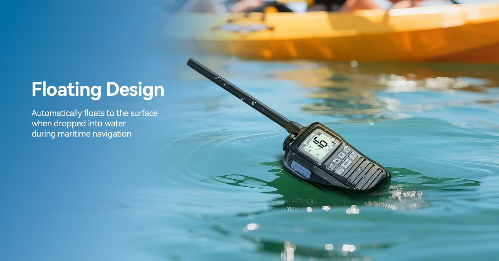 Floating radio marine handheld