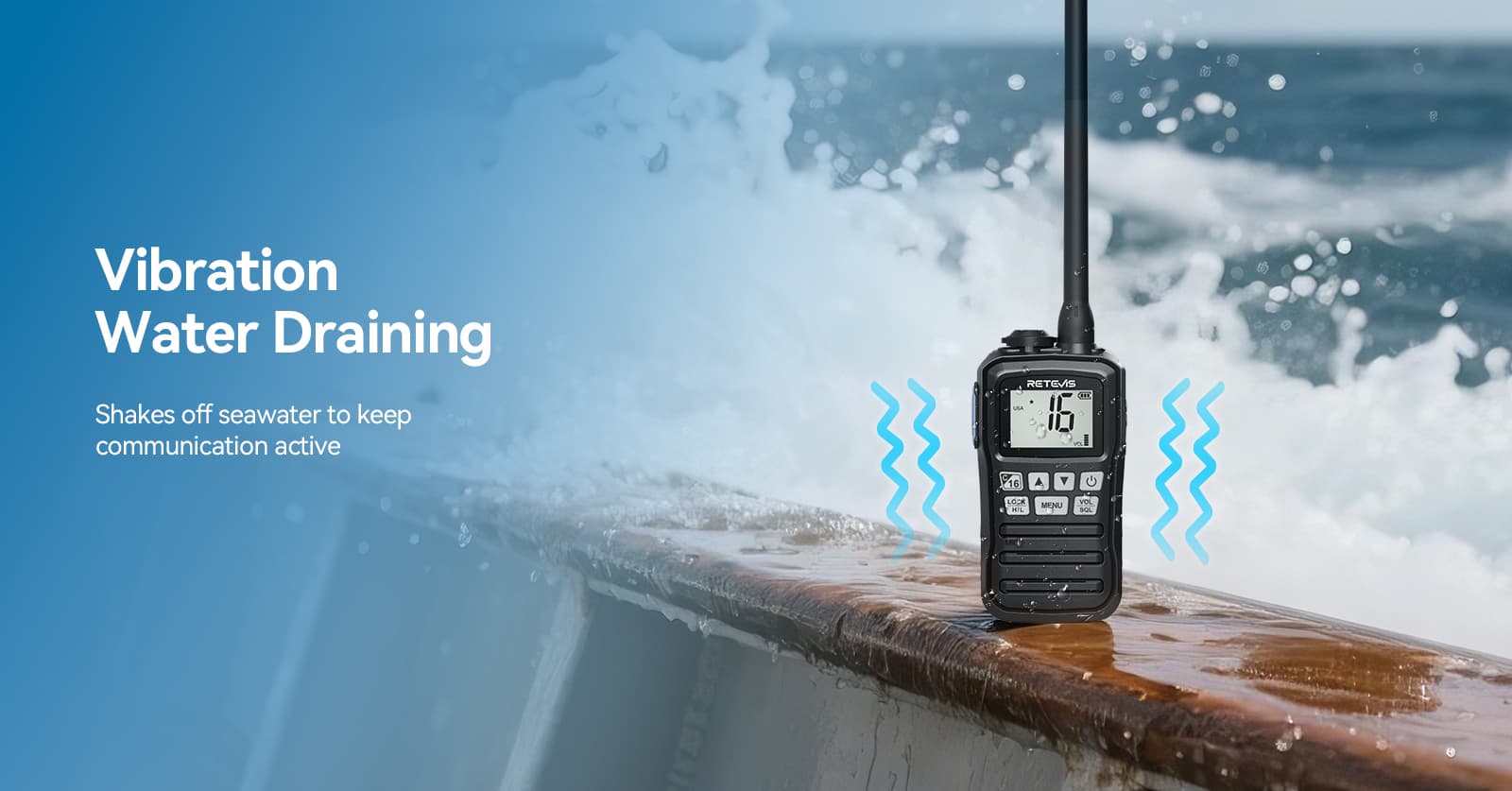 Vibration water draining