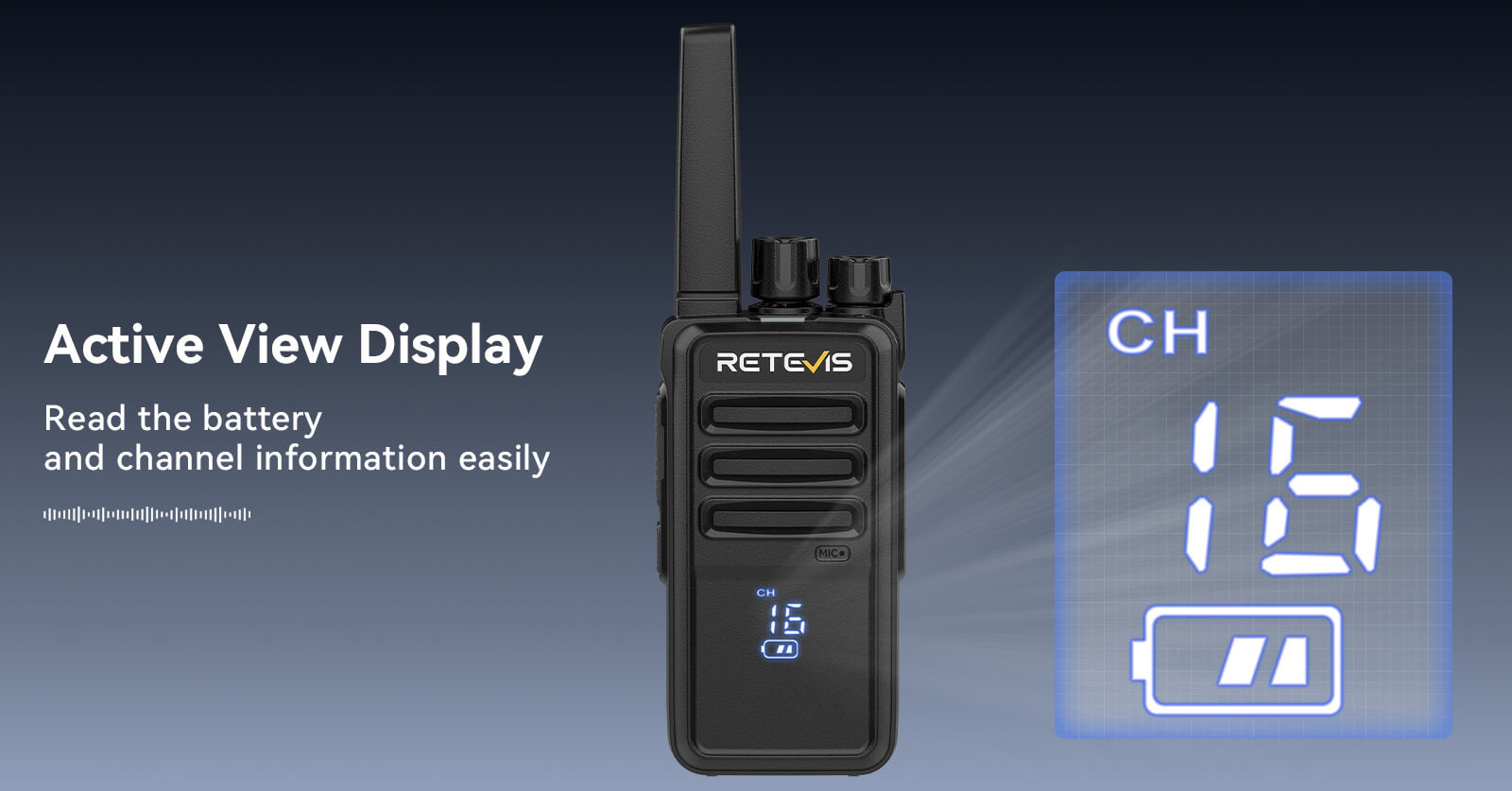 RT68H two way radio Type-C port and desktop charger