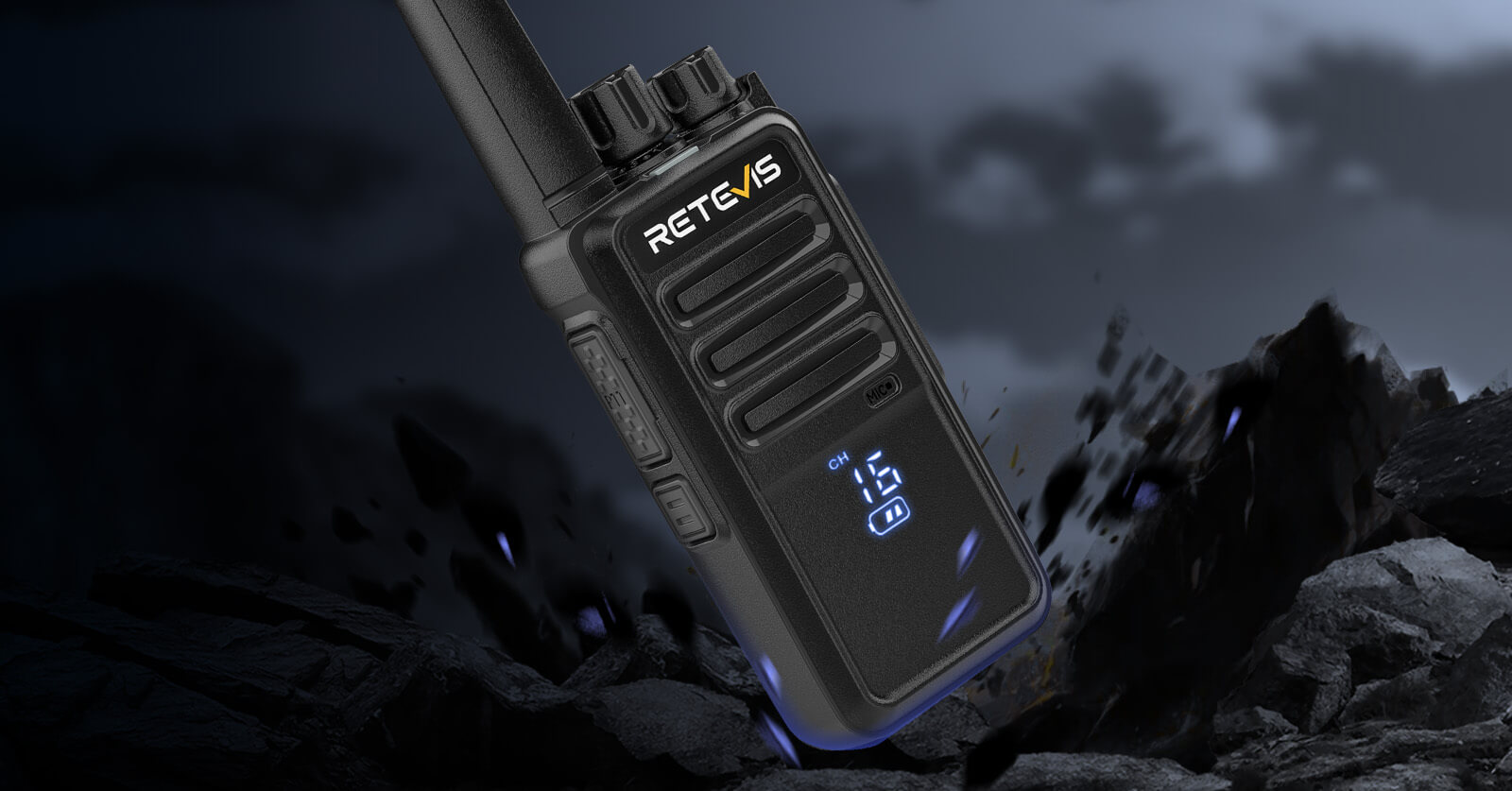 RT68H license-free walkie talkie compact 116mm body with belt clip