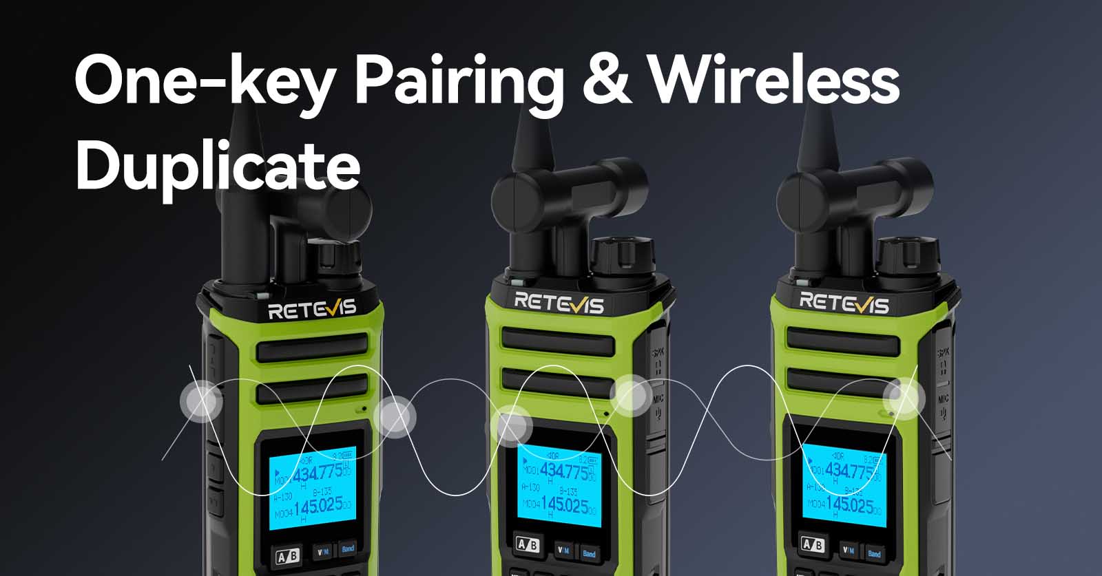 retevis-a3-wide-band-ham-radio-3.jpg Retevis A3 Ham Two Way Radio One-key Pairing
