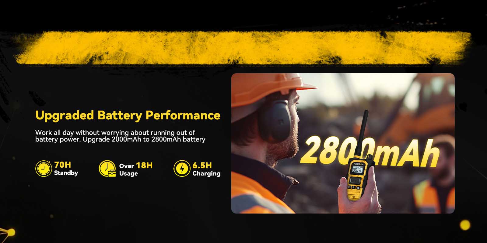 Retevis RB48Pro professional two way radio with long battery performance