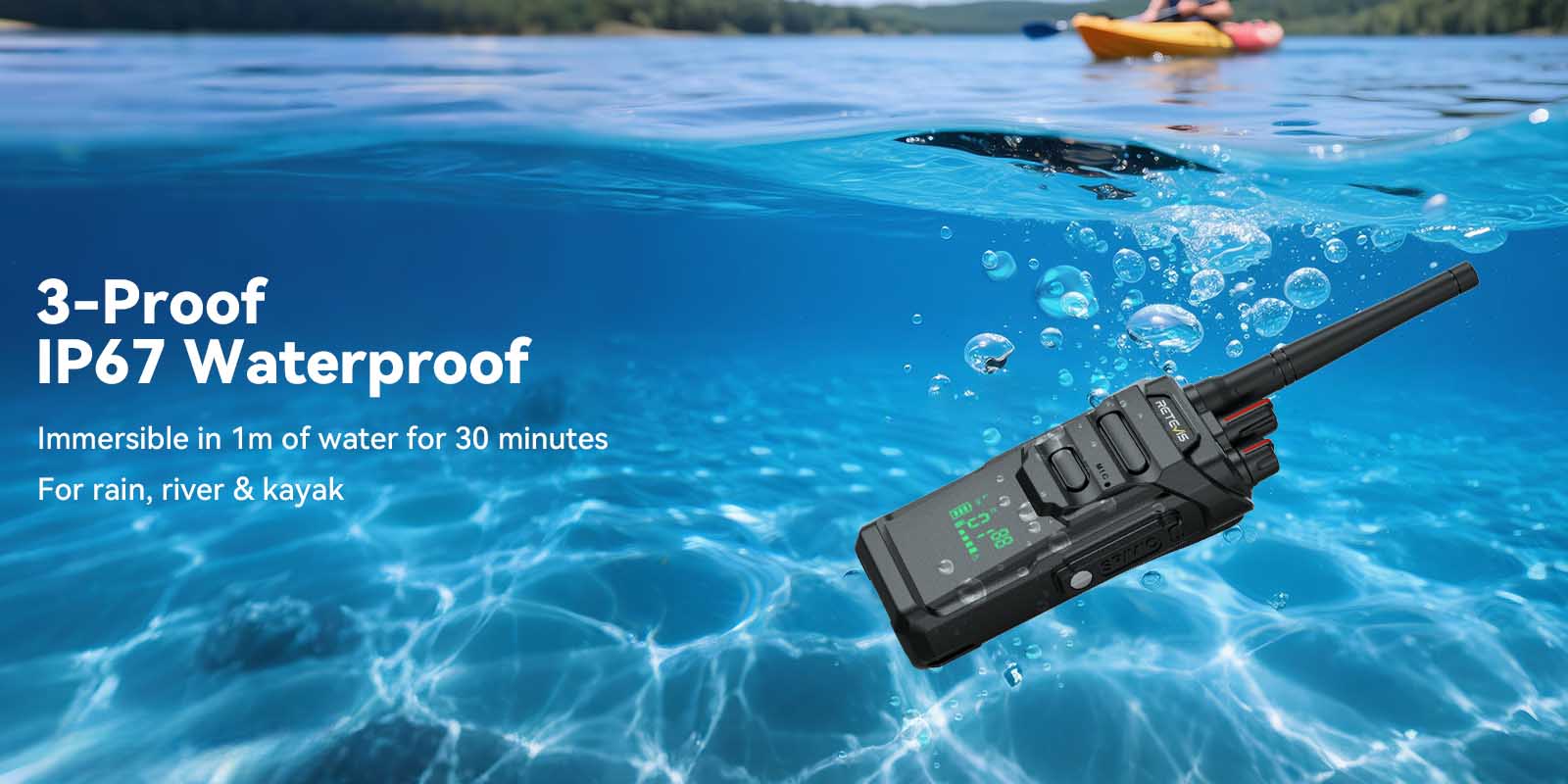 RT48H frs walkie talkie with IP67 waterproof