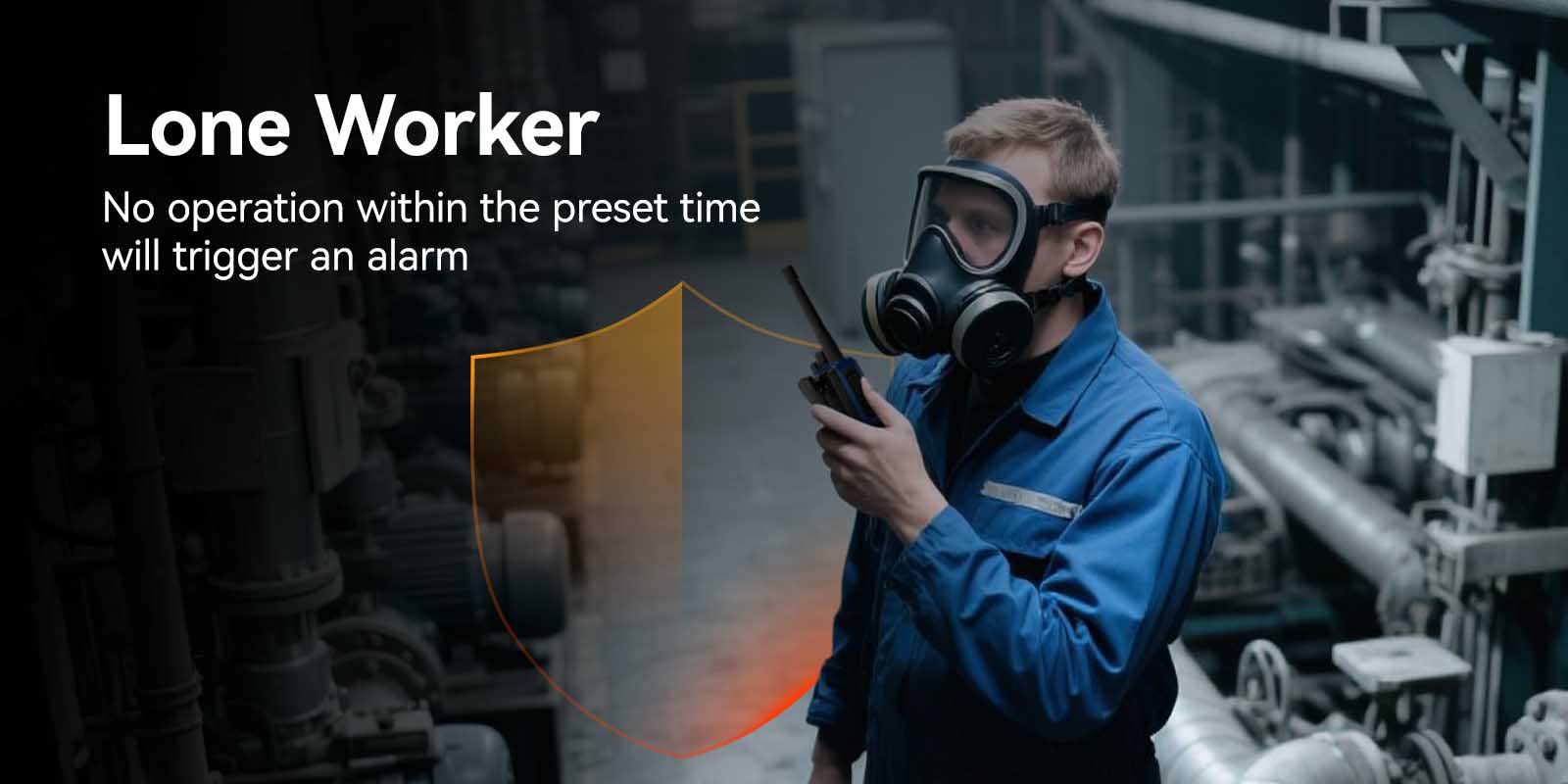 Retevis E2 intrinsically safe radio with lone worker protection
